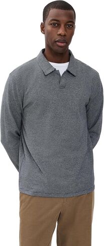 Vince Men's Houndstooth Johnny Collar Top in Kuwait