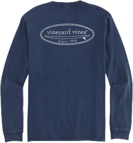 تي شيرت Vineyard Vines الرجالي ذو الأكمام الطويلة وشعار ركوب الأمواج بجيب in Saudi Arabia