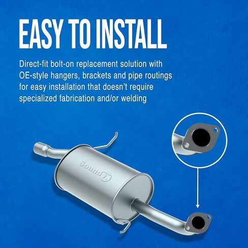 Walker SoundFX 18261 Direct Fit Exhaust Muffler 2.5" Inlet (ID) 2.5" Outlet (ID) for Dodge Dakota in Kuwait