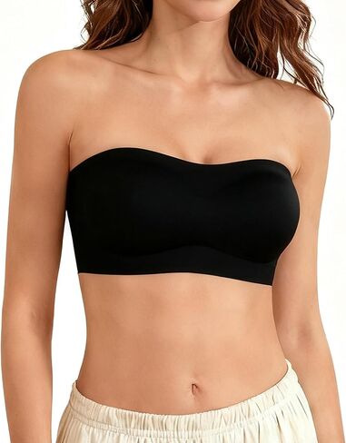 Strapless Bras for Women Push Up Wireless Bandeau Bra Seamless Soft Comfort Tube Top Supportive Padded Bralette in Saudi Arabia