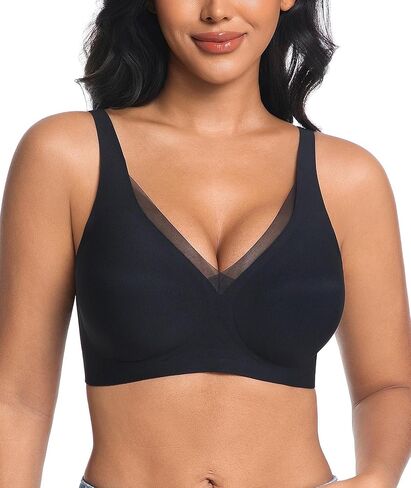 حمالات صدر لاسلكية مثيرة عميقة على شكل حرف V من الجيلي للنساء، حمالة صدر داعمة ومريحة، حمالة صدر بدون خياطة in Kuwait