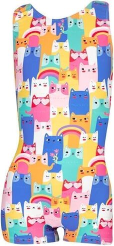 Destira Catlandia Unitard For Gilrs, Animal Biketard, Toddler 2T in Kuwait