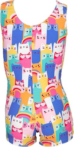 Destira Catlandia Unitard For Gilrs, Animal Biketard, Toddler 2T in Kuwait