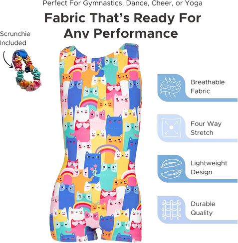 Destira Catlandia Unitard For Gilrs, Animal Biketard, Toddler 2T in Kuwait
