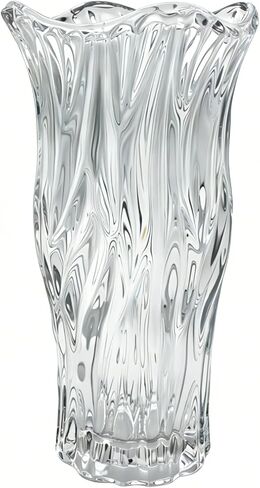 Clear Crystal Vase, Thickened Glass Vase for Table Centerpiece, Living Room, Wedding, Holiday Party, 9.1 Inches Tall in Saudi Arabia