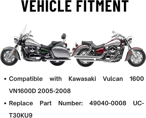 Fuel Pump Assembly Compatible with 2005 2006 2007 2008 Kawasaki Vulcan 1600 VN1600D Replace # 49040-0008 UC-T30KU9 in Kuwait