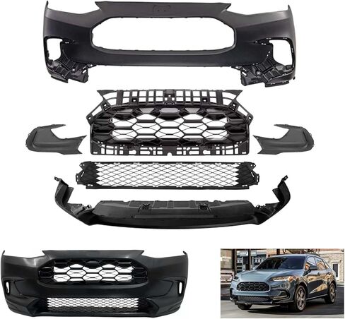 MGWILL Front Bumper Cover Kit Compatible with 2023 2024 Honda HRV EX, LX, Sport, Touring, Uniq 2.0L W/Upper Grille Lower Grill & Fog Light Cover - Full Body Set in Saudi Arabia