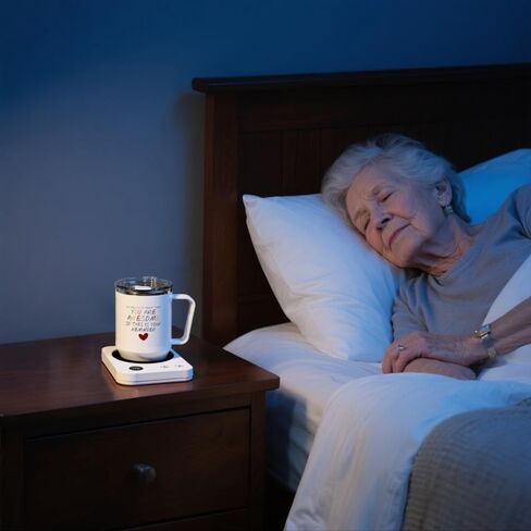 طقم قدح وأكواب قهوة لسطح المكتب، ترمس قهوة ذاتي الإغلاق بقدرة 36 ​​وات مع كوب سعة 16 أونصة لتسخين القهوة والمشروبات والشموع والشاي والكاكاو (أبيض) in Kuwait