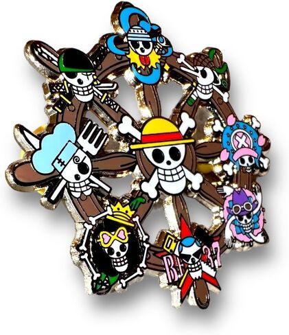 One Piece inspried pin Jolly roger pin enamel one piece pin anime pin Pirates Pin hard enamel anime pin anime badge anime pin collectible anime pin gift (THECREW) in Saudi Arabia
