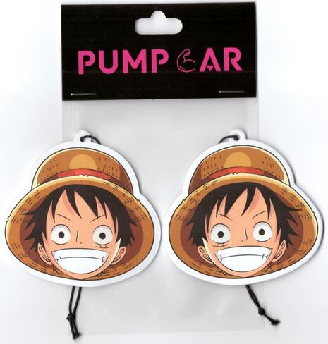 PumpCar 2 pieces Luffy head double-sided hanging cartoon cherry-scented funny car air freshener Cool hanging for rearview mirror Car Interior Accessories Gifts in Kuwait