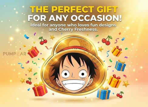 PumpCar 2 pieces Luffy head double-sided hanging cartoon cherry-scented funny car air freshener Cool hanging for rearview mirror Car Interior Accessories Gifts in Kuwait