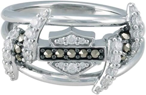 Harley-Davidson Women's Bling Barb Wire Ring, Shiny Sterling Silver HDR0525 in Saudi Arabia