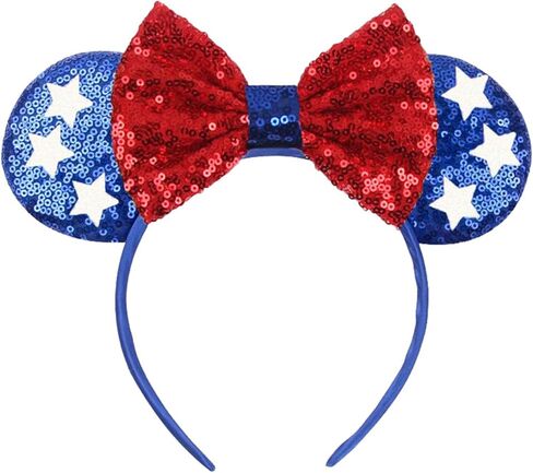 يوم الاستقلال عقال، الرابع من يوليو الترتر الأذن الماوس للنساء الفتيات الأطفال، إكسسوارات الشعر الوطنية زي تأثيري أغطية الرأس لعيد الاستقلال الوطني تحت عنوان زينة عطلة الطرف in Kuwait