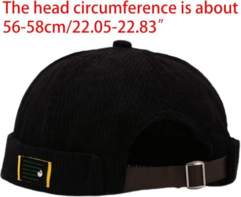 Unisex Letters Label Cap Hip Hop Retro Rolled Cuff Brimless Skull in Saudi Arabia