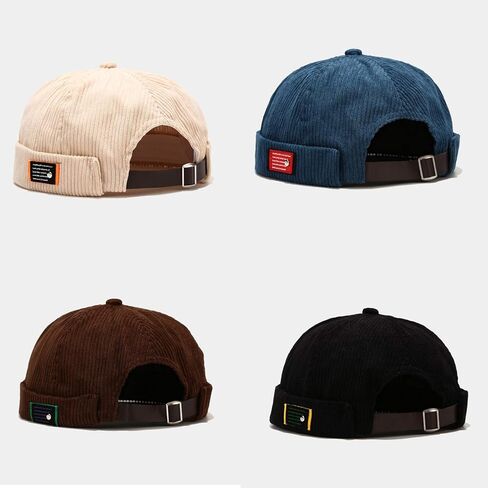 Unisex Letters Label Cap Hip Hop Retro Rolled Cuff Brimless Skull in Saudi Arabia