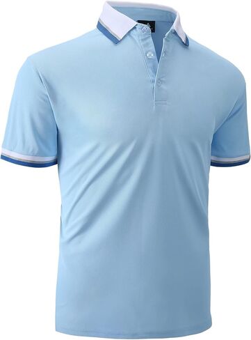 Polo Shirts for Men Short Sleeve Collared Performance Golf Shirts t Mesh Summer Casual Shirt in Saudi Arabia