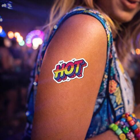 500 PCS Rave Hot Stickers for Music Festivals, Cool Designs, Strong Stick, Compliment Giver for Adults and Ravers in Kuwait