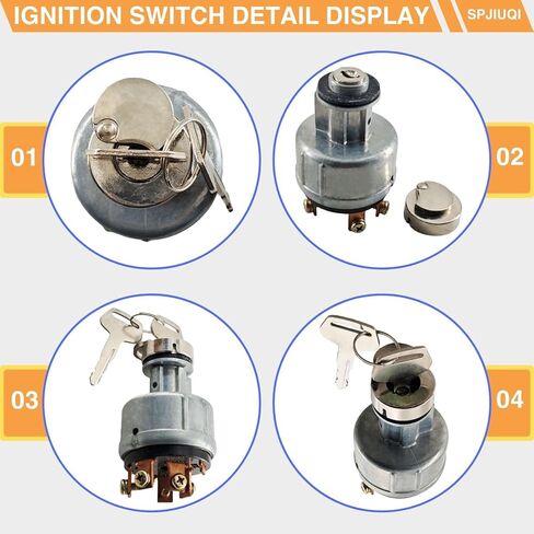 6-Terminal Diesel Tractor Ignition Starter Key Switch 194322-52110 194155-52110 for Yanmar 2402 2420 2500 2610 2820 3220 4220 for John Deere CH11696 650 750 850 Komatsu 08086-10000 in Saudi Arabia