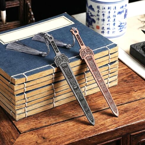 2PCS Sword Shaped Wooden Bookmarks, Creative Vintage Wood Bookmark, Handmade Wood Book Mark Reading Page Markers Woods Book Marks for Men Crafting Books Lovers in Saudi Arabia