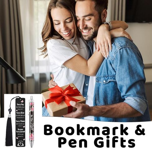 Christian Bookmark with Pen Gifts - Inspirational Bible Verse Gift for Book Lovers, Religious Church Biblical Birthday Present for Men Women, Baptism Christmas School Office Supplies in Kuwait