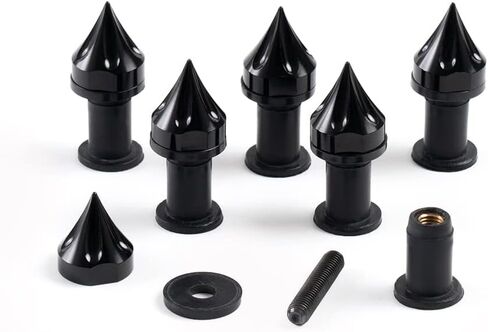 FLPRO Spike Windshield Bolts Screw Nuts Kit Aluminum Spike Motorcycle Windscreen Bolt Kit Compatible for Honda/Yamaha/Kawasaki/Suzuki Motorcycles (Green) in Kuwait