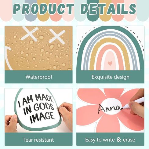 Christian Bulletin Board Decorations Set Inspirational Bulletin Board Set Motivational Boho Rainbow Bible Verse Paper Cutouts Decorations for Classroom Sunday School VBS Home Church Supplies in Kuwait