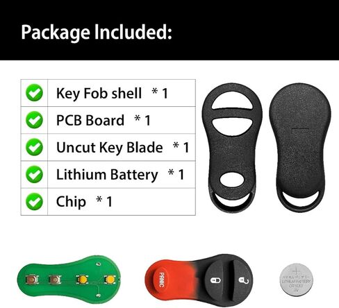 Car Key Fob Remote Keyless Entry Control GQ43VT17T 315MHz 3 Button Replacement for 2002 2003 2004 2005 2006 2007 2008 Chrysler Crossfire Voyager Dodge Caravan Dakota Durango Grand Ram Jeep Plymouth in Saudi Arabia