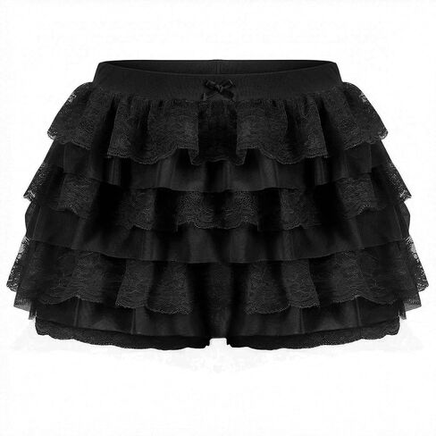 Women Ruffle Shorts Lace Multi-Layered Bloomers, Lolita Bloomers Cute Pumpkin Pants Sexy Boyshorts Mini Shorts in Saudi Arabia