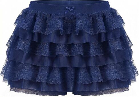 سراويل نسائية مكشكشة دانتيل بلومرز متعدد الطبقات، سروال لوليتا سروال يقطين لطيف شورت قصير مثير in Kuwait