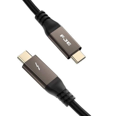 240W Thunderbolt 4 Cable 3.3ft USB C Thunderbolt 4 Cable Monitor Cable Supports 40Gbps Data Transfer and Single 8K/Dual 4K Video Compatible With Thunderbolt 4/3 Monitor, Hub, Docking Stations-Black in Saudi Arabia
