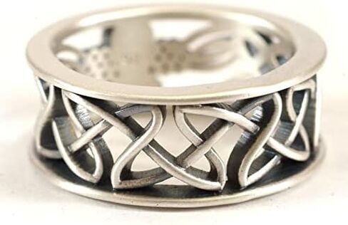 خاتم فضة بعقدة سلتيك البومة - مقاس 9 in Kuwait