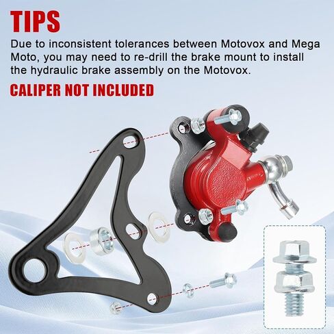 Mini Bike Brake Caliper Bracket, PSLER Mini Bike Hydraulic Brake Caliper Bracket Kit MMB80 Brake Caliper Bracket for Monster Mega Moto MM-B80 80cc MM-B105 105cc FRP GMB100 98cc for Coleman RB100 RT100 in Saudi Arabia