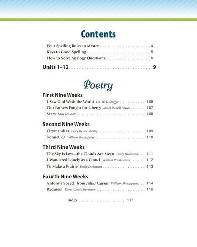 Vocabulary, Spelling, Poetry IV - Abeka 10th Grade 10 Highschool Spelling, Vocabulary, and Poetry Student Work Book in Saudi Arabia