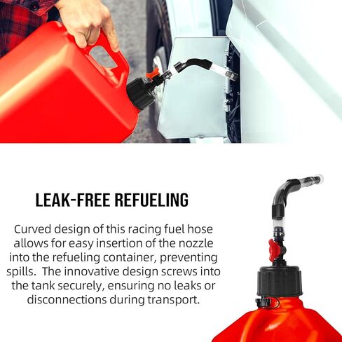 طقم استبدال خرطوم إبريق الوقود 3044 مع 2 ثني خرطوم، وخراطيم وقود مع صمام، متوافق مع إبريق وقود VP Racing، وعلب الوقود سعة 5.5 و10 جالون، وعلبة وقود الديزل، والدراجة الترابية، وإكسسوارات الدراجات النارية in Kuwait