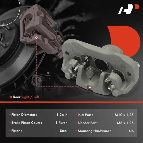 مجموعة فرجار قرص الفرامل الممتازة مع دعامة متوافقة مع Honda Talon 1000X 2019-2022، Talon 1000R 2019-2022، Pioneer 1000 2016-2022 - جانب السائق الخلفي الأيسر in Saudi Arabia