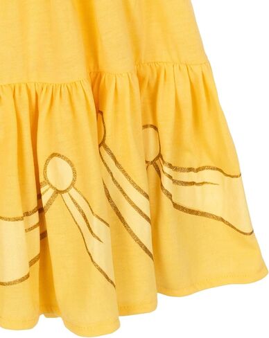 Disney Princess Beauty and the Beast Big Girls Square Neck Dress Yellow Belle 10-12 in Saudi Arabia