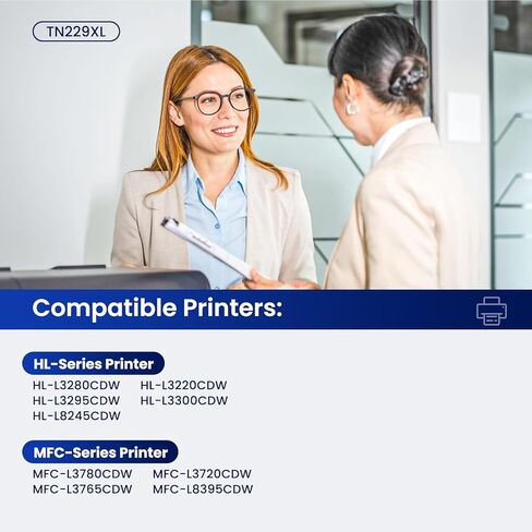 TN229XL Toner Cartridges 5 Pack Compatible for TN229XL TN-229XL TN229 XL 5PK Toner Cartridge High Yield Work With MFC-L3720CDW MFC-L3780CDW MFC-L3765CDW HL-L3280CDW (5 Pack TN229XL, BK/C/M/Y) in Kuwait