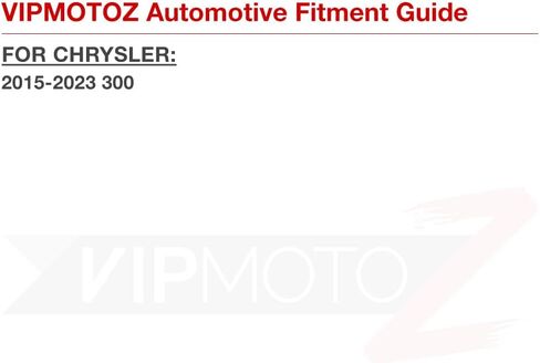 VIPMOTOZ For 2015-2023 Chrysler 300 LD Smoke Lens Red LED Rear Bumper DRL Side Marker Light Fender Parking Lamp, Driver & Passenger Side in Saudi Arabia