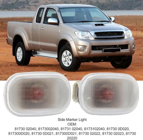 LED Side Marker Light 81730 20220 Left Right Indicator Replacement for Fortuner Improve Drive Safety in Kuwait