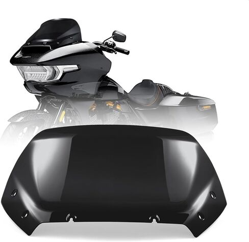 Black 10" Windshield Windscreen Wind Splitter Fit for Harley Road Glide CVO 2024, Dark Tinted Wind Shield Windscreen Air Deflector for Harley Davidson Road Glide CVO FLTRXSE 2023-2024 in Kuwait
