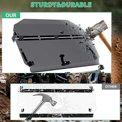 HECASA 2-in-1 Standard Smoke Windshield Compatible with 2017+ Can-Am Maverick X3 Turbo/X DS/X RC/X MR/X RS/MAX Full Flip Windshield in Saudi Arabia
