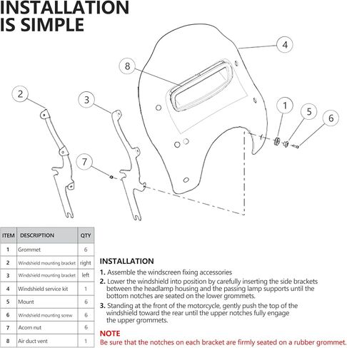 Motorcycle Detachable Windshield Fairing & Bracket Mount Fixed Set Adjustable Center Vent Fits for Harley 1994-later Road King FLHRC/I,FLHR/I and FLHRXS Replacement Parts (Smoked Gray&Black Bracket) in Saudi Arabia