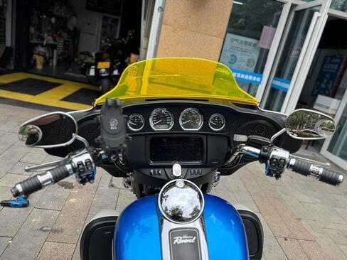 زجاج أمامي PMMA مقاس 7.0 بوصات مناسب لموديلات Harley 2015-2023 FLHX FLHT Touring، تصميم مضطرب بنمط انزلاق الشارع (رمادي) in Kuwait