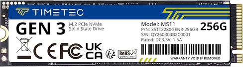 Timetec 2TB PCIe 4.0 White Heatsink Gaming SSD NVMe Phison E27T PCIe Gen4x4 M.2 2280 3D NAND TLC SLC Cache Read/Write Speed Up to 7,400/6,400 MB/s Internal Solid State Drive for PS5, PC Desktop in Kuwait