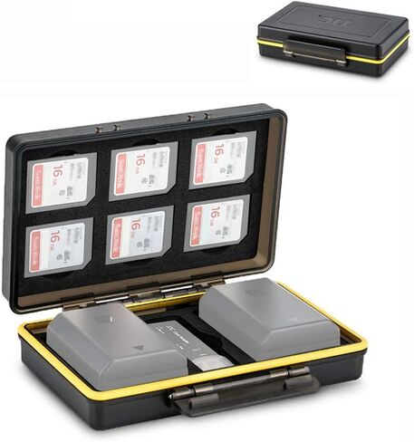 JJC Camera Battery Storage Case and XQD CFexpress Type B Card Holder for Nikon EN-EL15 EN-EL15a EN-EL15b EN-EL14 on Nikon Z9 Z7 Z6 D780 D850 D810 D7500 D7200 D5600 D5300 in Saudi Arabia