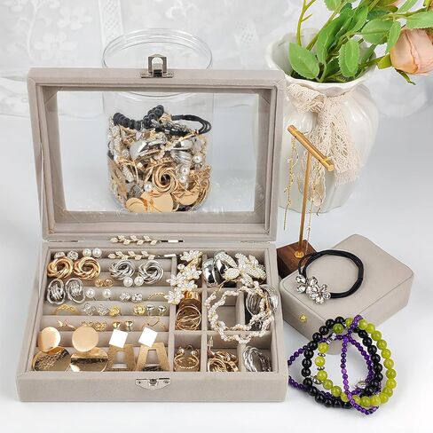 Mystery Jewelry Jar Bundle for Women, Jewelry Box 45-55 Piece Surprise Box, Gift Set Multi Style of Earrings Rings Hair accessories Bracelets, Unique Birthday Party Wedding Gift in Kuwait