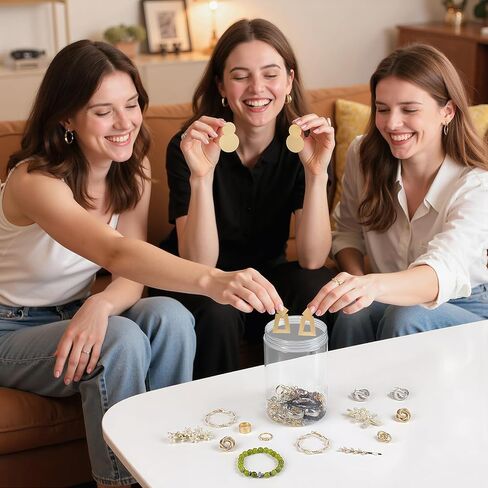 Mystery Jewelry Jar Bundle for Women, Jewelry Box 45-55 Piece Surprise Box, Gift Set Multi Style of Earrings Rings Hair accessories Bracelets, Unique Birthday Party Wedding Gift in Kuwait