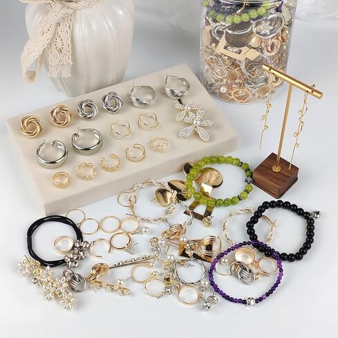 Mystery Jewelry Jar Bundle for Women, Jewelry Box 45-55 Piece Surprise Box, Gift Set Multi Style of Earrings Rings Hair accessories Bracelets, Unique Birthday Party Wedding Gift in Kuwait