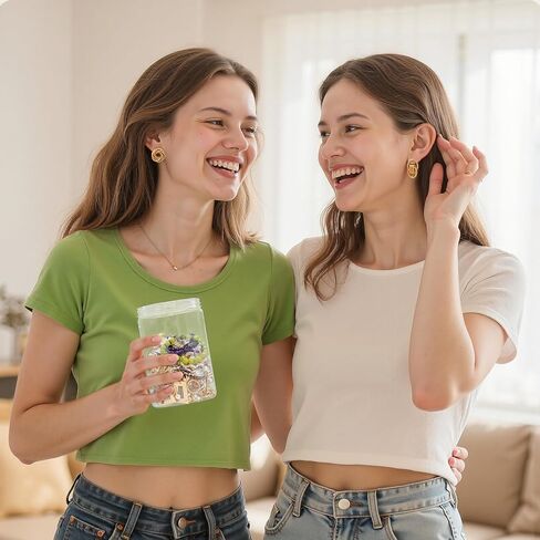 Mystery Jewelry Jar Bundle for Women, Jewelry Box 45-55 Piece Surprise Box, Gift Set Multi Style of Earrings Rings Hair accessories Bracelets, Unique Birthday Party Wedding Gift in Kuwait