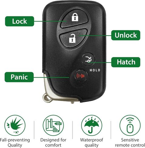 2 بديل بدون مفتاح لـ 2009 2010 2011 2012 2013 Smart Proximity Lexus ES350 GS350 GS460 IS250 IS350 LS460 LS600h GNE 271451-3370 مفتاح اللوحة Fob HYQ14AAB 315MHz 4 أزرار in Saudi Arabia